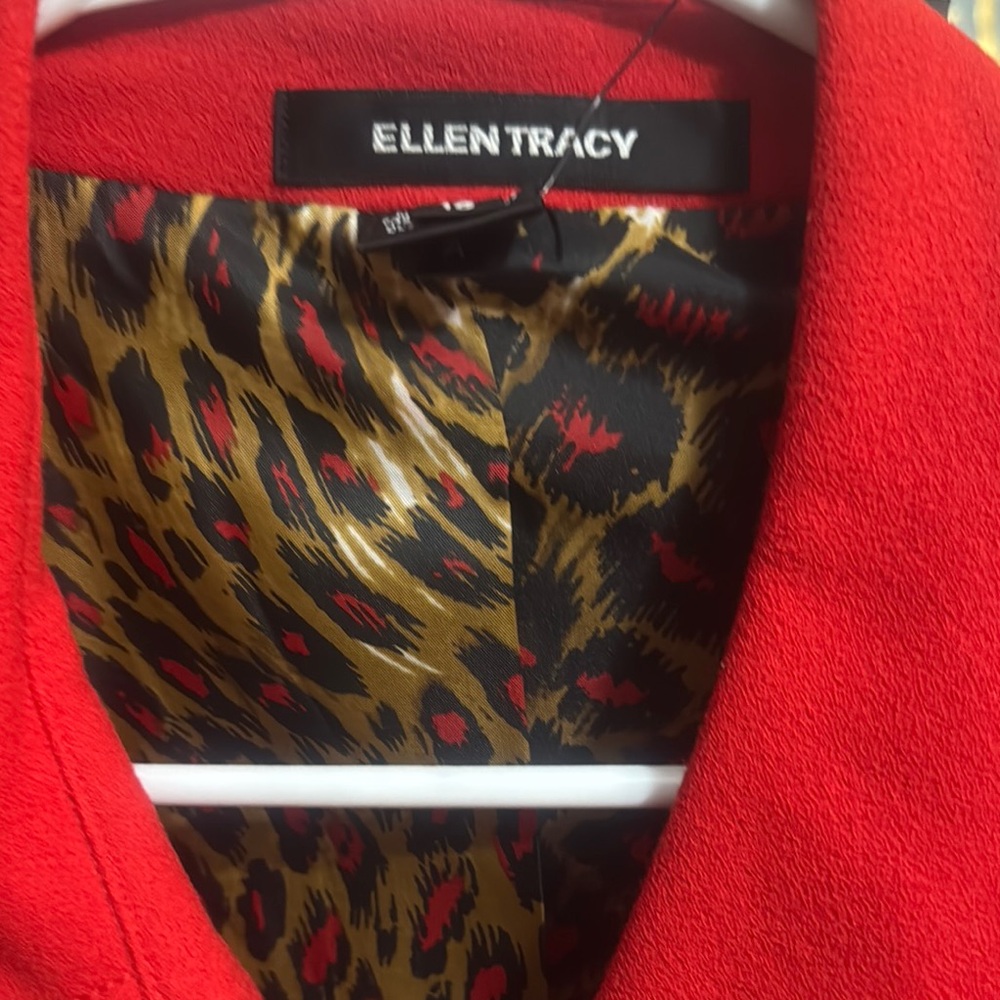 Ellen Tracy Red Women's Jacket - Picture 3 of 6